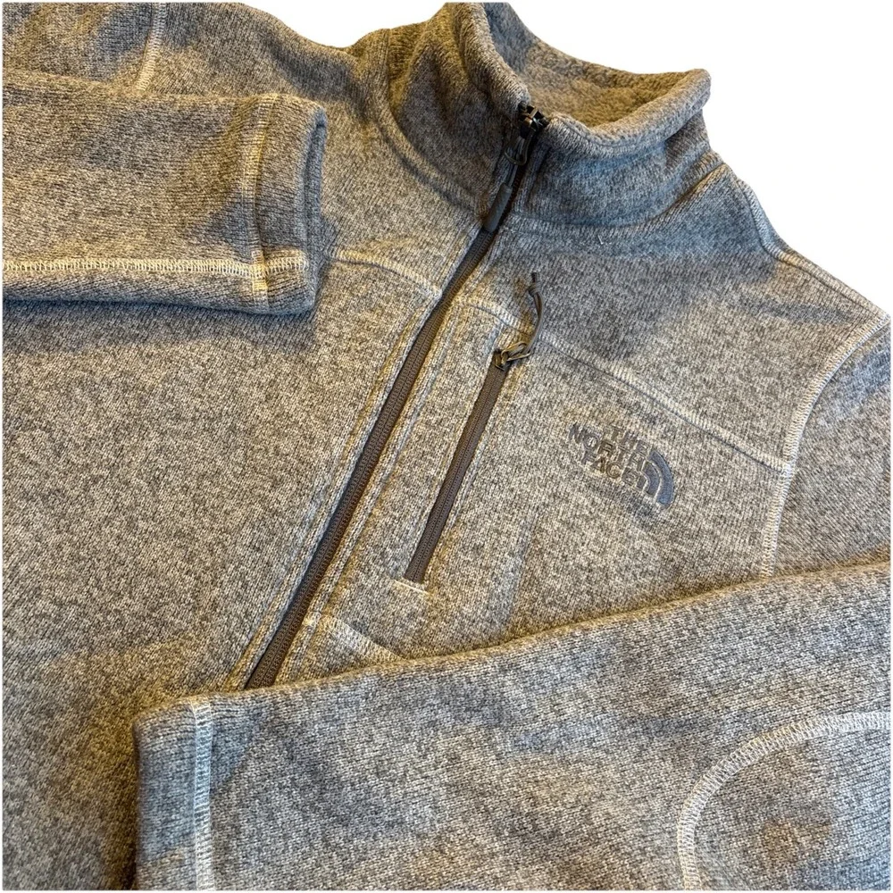 The North Face‎ GreySoft Shell Full Zip Sweater Jacket Men's SMALL
